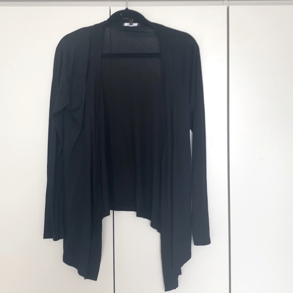 Express black open cardigan, M